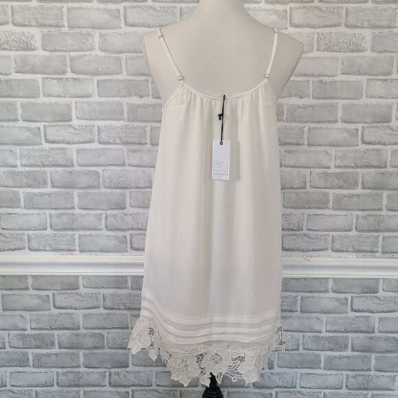 Love Riche White Tank Slip Dress Lace Edge NEW S Romantic Fairycore Coquette - Picture 3 of 9